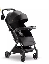 Mompush Lithe V2 Lightweight Stroller + Snack Tray, Ultra-Compact Fold Black