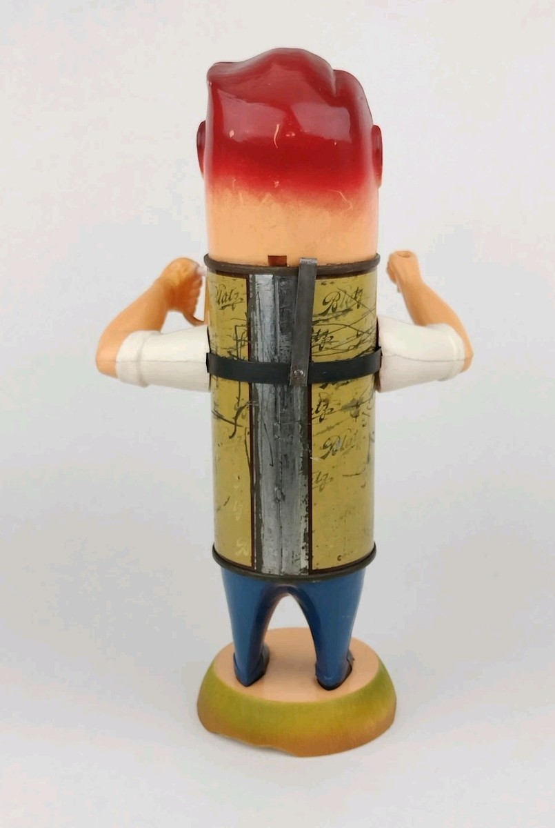 50s ヴィンテージ blatz beer ブラッツ ビアー 人形 1950s blatz beer keg man banjo Back bar figure statue sign