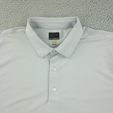 Greg Norman Polo Shirt Mens XL Gray Solid PlayDry Golf Performance Casual