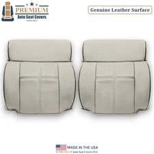 2006-2008 For Lincoln Mark LT Genuine Leather Top Seat Covers Lt Tan w Black Pip