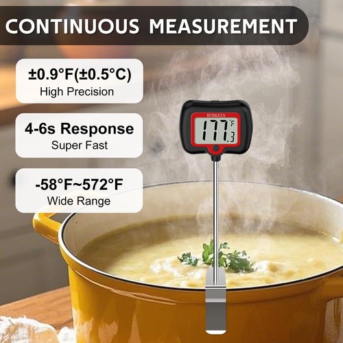 8" Long Probe Candy Thermometer with Pot Clip Rotating Display High Accuracy ... - 第 4/7 張圖片