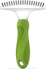 Pet Grooming Rake for Removing Matted Hair from Under Coat, Shedding Control ...