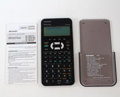 Sharp EL-W535X Write View wissenschaftlicher Taschenrechner mit Etui und Handbuch funktioniert