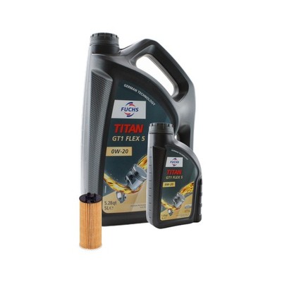 6L Fuchs TITAN GT1 FLEX 5 0W20 Hengst Engine Oil Change Kit for F48 X1 F39 X2 L4