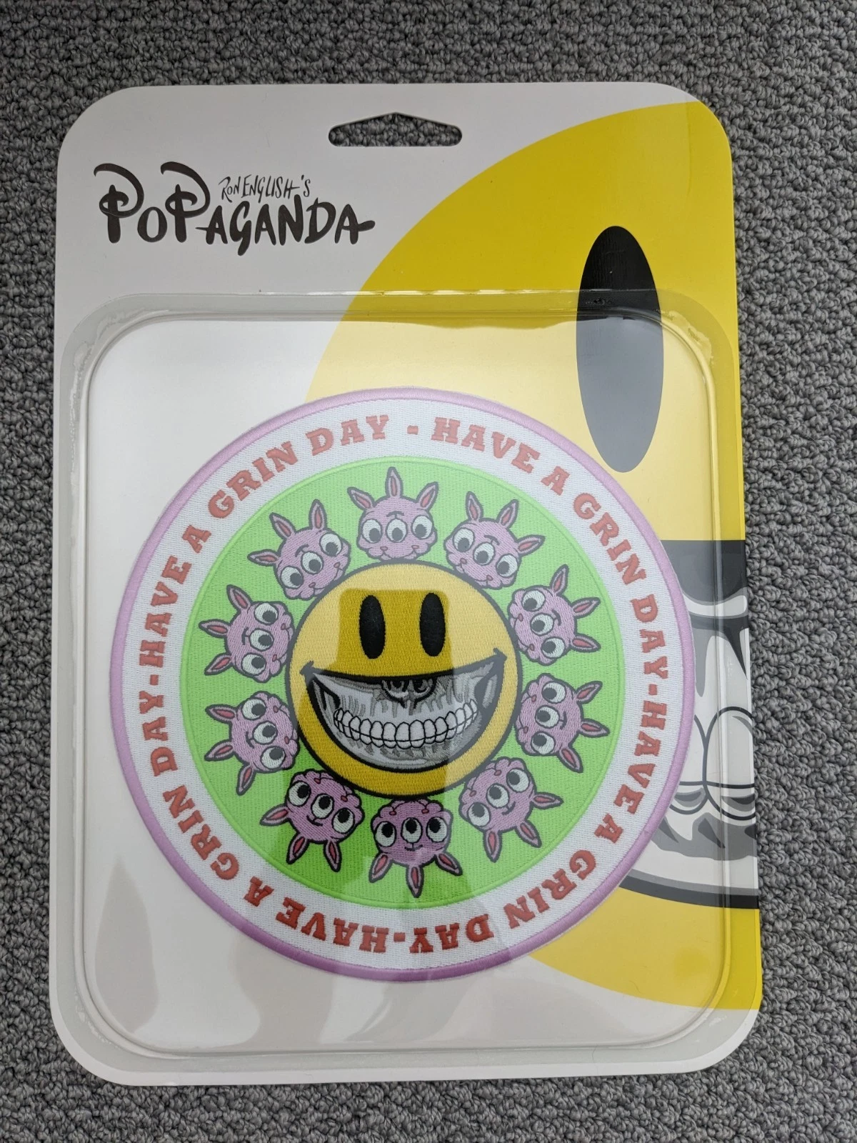Ron English's Popaganda "Have A Grin Day" Patch - 8 Inch Patch