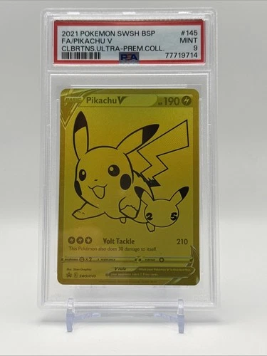 Ultra-Premium Collection Pikachu V SWSH145 25th Anniversary Collection PSA 9