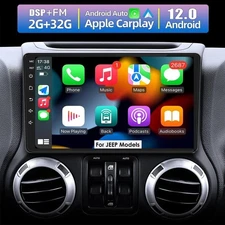 For Jeep Wrangler 2007-2018 10.1" Android 14 CarPlay Radio Stereo GPS Navi WIFI