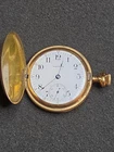 Waltham Watch Co. Gold Filled 16 Size 7 Jewel Full Hunter Antique Pocket...