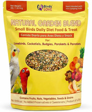 Birds LOVE Natural Garden Blend Bird Food for Small Birds, 4 lb - Hand Packed in