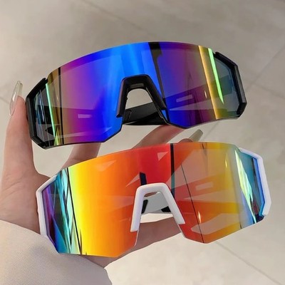 Outdoor Sportbrille Herren Damen Vintage Stil Winddicht für Skifahren und Radfahren
