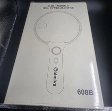 Large Magnifying Glass with Light, Magnifier 10X 20X 45X Handheld Illuminated