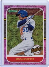 2021 Donruss Mookie Betts Highlights Pink Fireworks Parallel Los Angeles Dodgers
