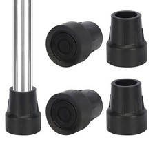 1-Inch Non-Slip Rubber Cane Tips, 4 Pack Replacement Tips for Walkers, Crutches