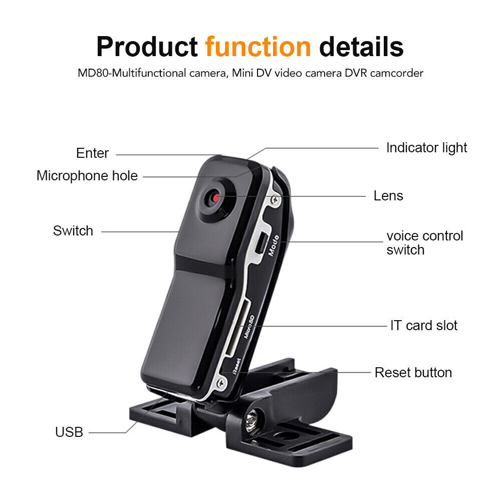 Mini Pocket Pen 1080P HD Camera Hidden Portable Body Clip Video