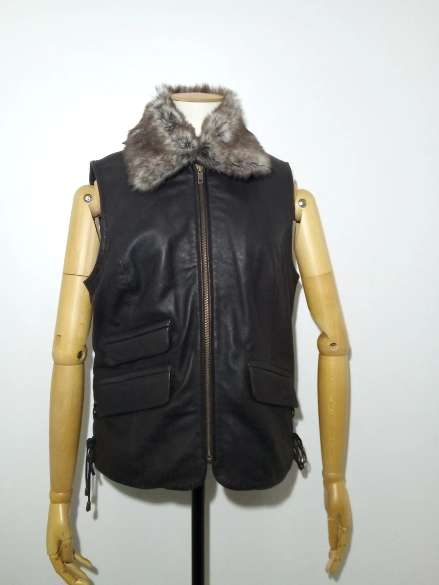Hidepark leather gilet sale