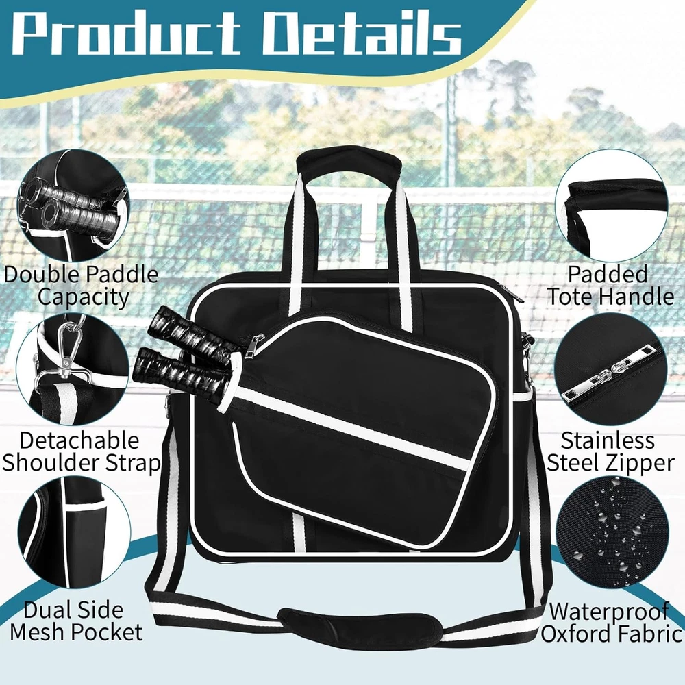 Pickleball Bag, Pickleball Bag for Women Men Crossbody Sling Pickleball Paddles