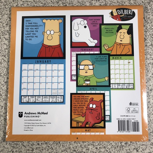 Dilbert by Scott Adams 2023 Wall Calendar New QTY eBay