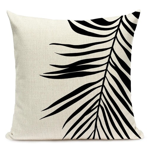 Nordic Style Cushion Cover Bear Bird Geometric Pillow Case Black and White - Picture 23 of 35