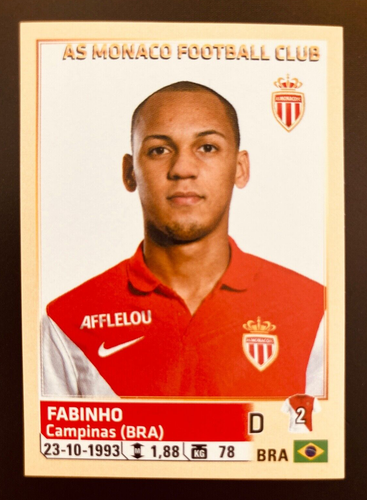 2014-15 Panini Foot France # 274 Fabinho AS Monaco sticker Liverpool