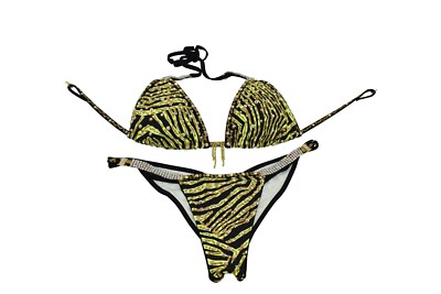 Costume De Compétition Bikini Diva Angel – Orange, Taille S – WFBB/NPC/WBFF