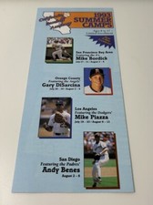 California Baseball Academy 1993 Flyer Rare VTG Mike Piazza Pamphlet Andy Benes