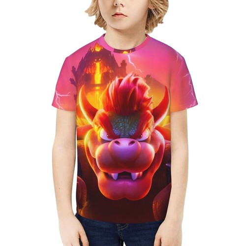 Camiseta Super Mario Bros Game Niños Jóvenes Dibujos Animados Cuello Redondo Manga Corta Prendas para el torso - Imagen 24 de 34