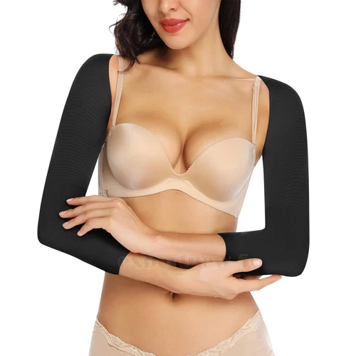 Mangas de compresión modeladoras de brazo superior corrector de postura brazo superior ropa moldeadora más delgada - Imagen 4 de 11