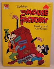 Walt Disney The Mouse Factory Coloring Book Vintage New Old Stock Whitman