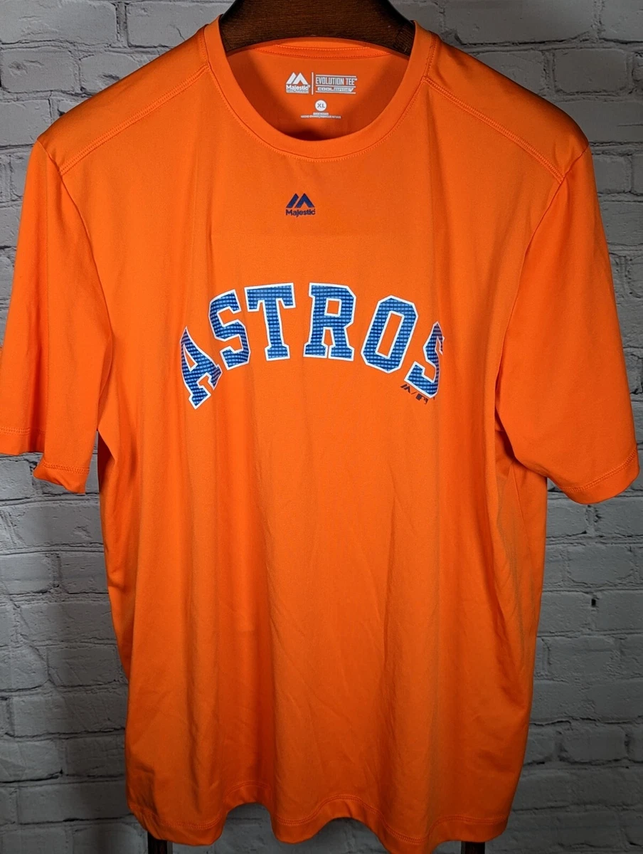 Houston Astros Majestic Evolution Tee Coolbase Orange T Shirt