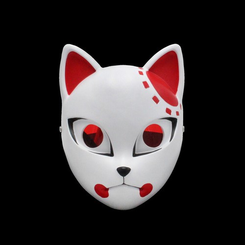 Demon Slayer Fox Mask Kamado Tanjirou Makomo Sabito Cosplay Prop Resin Full Mask - Picture 20 of 23