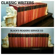 CLASSICS WRITERS 15 Lot WORKS OF.. Black's Readers Service Co 1927 Antique Red