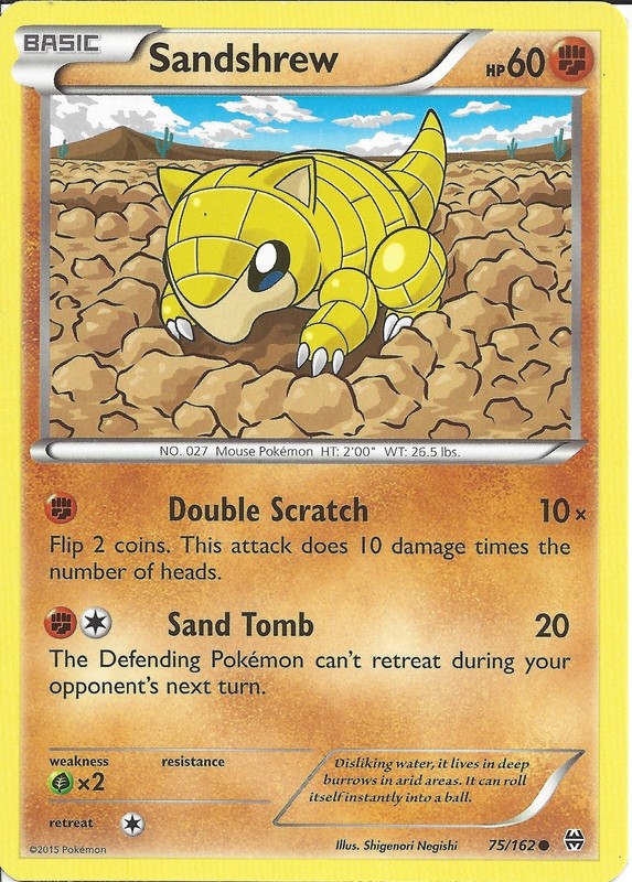 75/162 Sandshrew Common: Pokemon Trading Card Game XY-08 Break Through