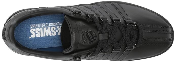 K'S LEATHER ＆ K'S PRODUCT K-Swiss Men's Classic VN Leather Sneaker 07321-001 Black/Black | eBay