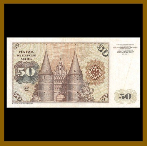 Germany 50 Deutsche Mark, 1980 P-33d Portrait Man Cir - Picture 2 of 2