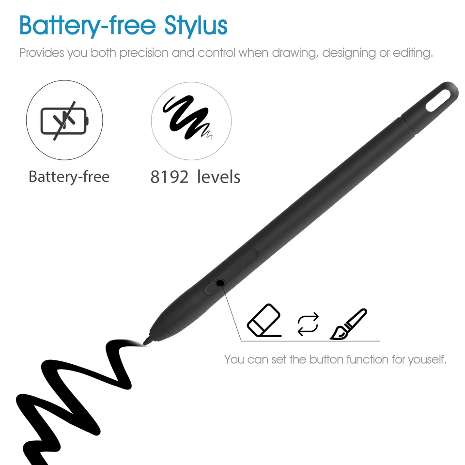 Graphic Drawing Tablet Art Painting Board Passive Pen GAOMON M10K 2018 10x6.25in - Image 3 of 4