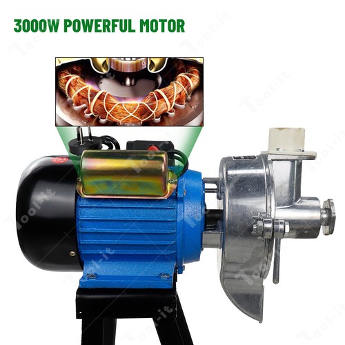 3000W Dry Electric Feed Flour Mill Cereals Grinder Corn Grain Coffee Wheat 220V - Picture 3 of 15