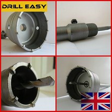 30-120mm Carbide Wall Hammer Drill Bit Hole Cutter Saw SDS, Shaft Shank 3 Sizes