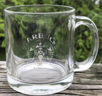 clear starbucks mug