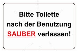 Benutzen bitte klobürste