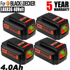 1-4Pack 40Volt for Black and Decker 40V Max Lithium Battery LBX2040 LBXR36 LSW36