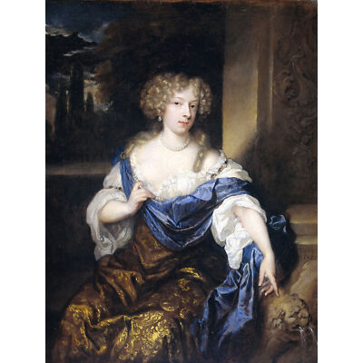 Netscher-Porträt Helena De Witte Großer Leinwanddruck 46x61 cm