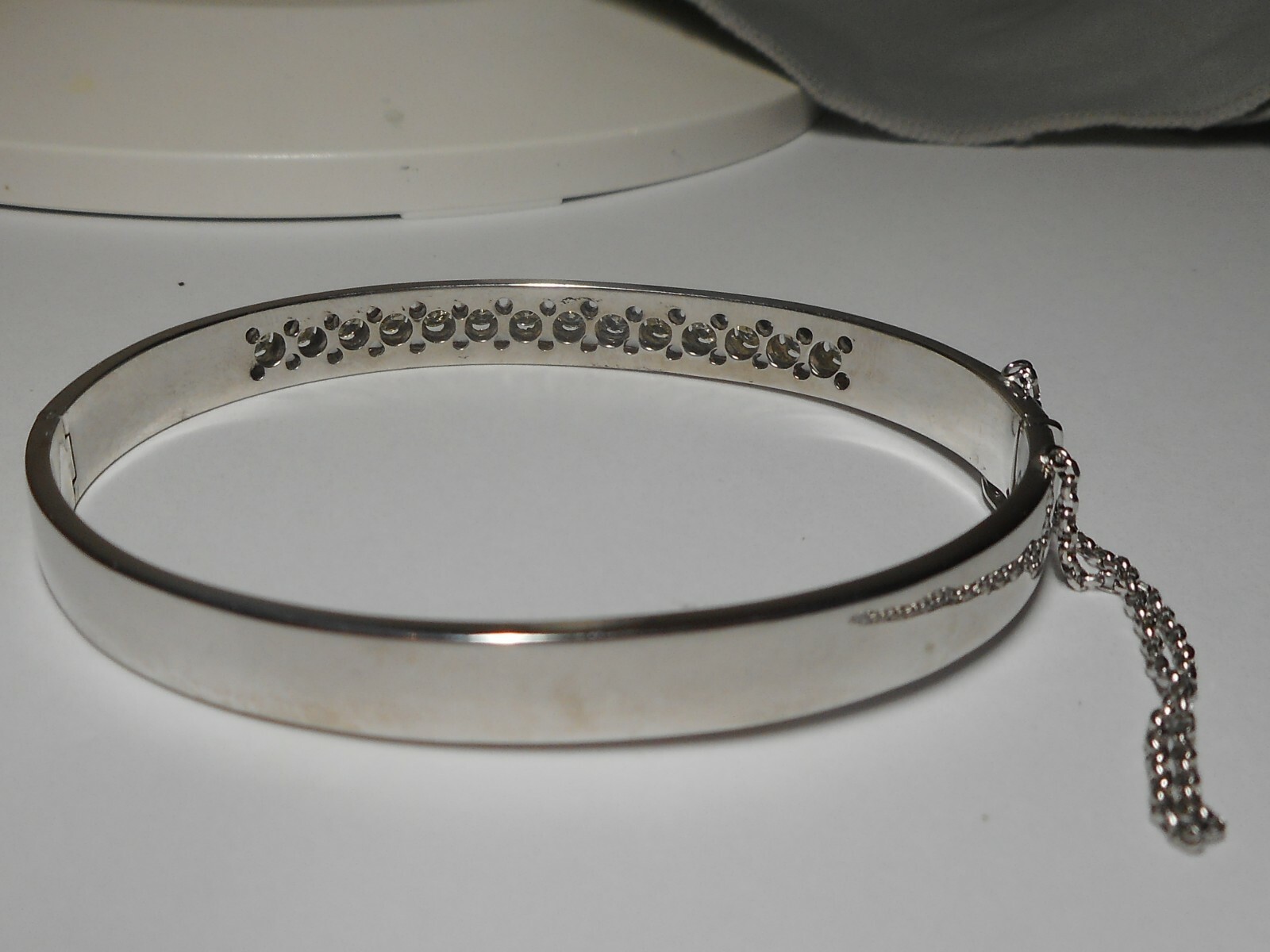 Modern Diamond Bangle Bracelet - image 10