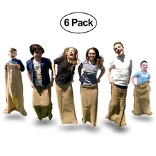 Elite Sportz Potato Sack Race Bags - 6 Quality Sack Race Bags for Kids Birthday