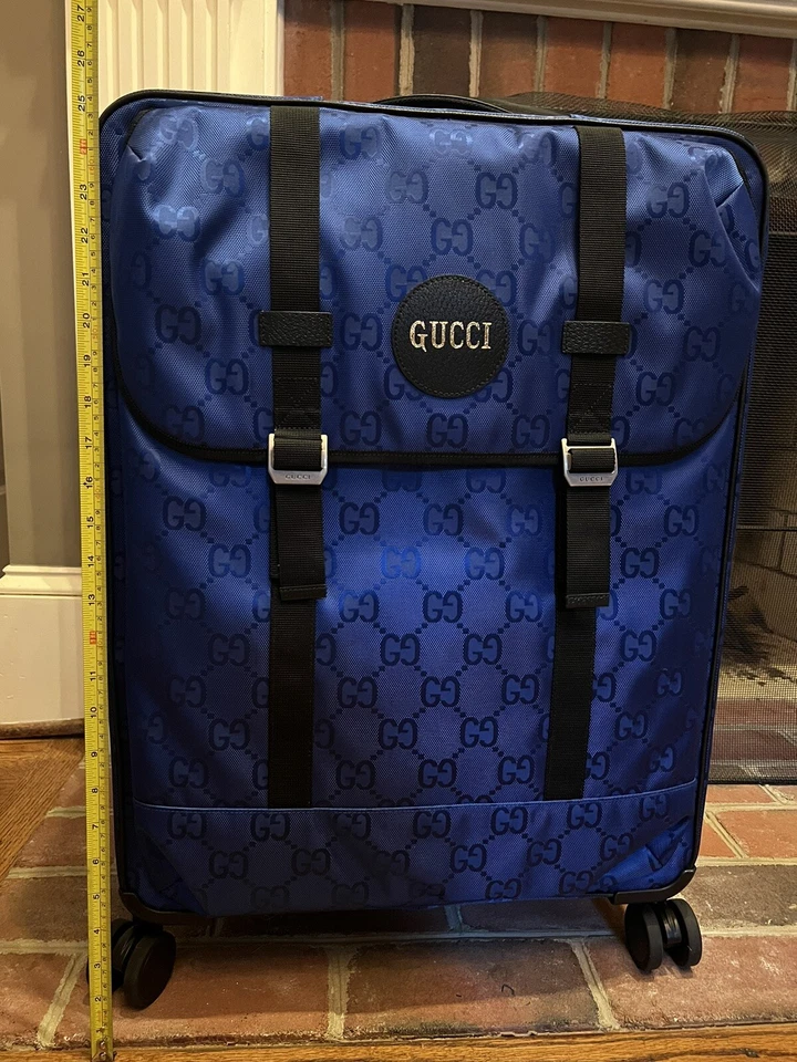 "Equipaje grande 24"" nuevo con etiquetas garantía de autenticidad azul GG Gucci fuera de la red" Foto 4 de 4