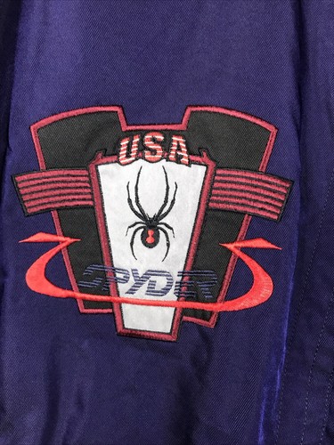 Vintage USA Spyder 90s Mens Ski Jacket Size Medium Blue Athletic Heavyweight - Picture 11 of 22