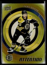2022-23 UD Centre of Attention gold Patrice Bergeron #CA-18 H7R1H