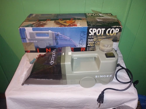 Vintage 1995 Singer Spot Cop Hand Held Vacuum Deep Cleaner Wet Vac-TESTED