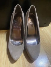 Cathy Jean Suede Nude Pumps