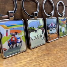 Sheep Keyring by Thomas Joseph Funny Keychain 40mm x 30mm Irish/Scottish
