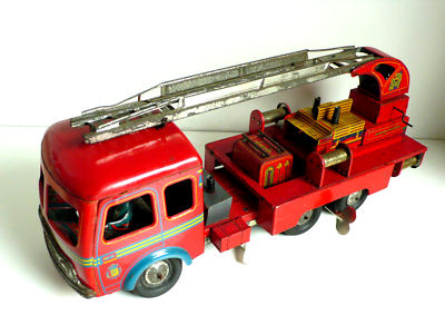 ANCIEN CAMION POMPIERS mécanique CR Charles Rossignol Tole vers 1930